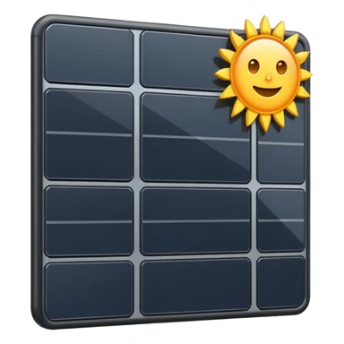 solar panel without sun sticker