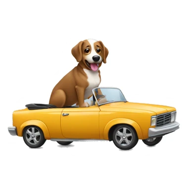 Brenise mountain dog driving a convertible  sticker