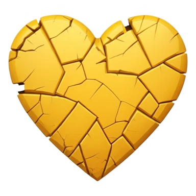Yellow heart broked sticker