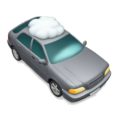 car being washed, covered in foam sticker