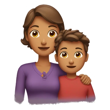 mother and son sticker