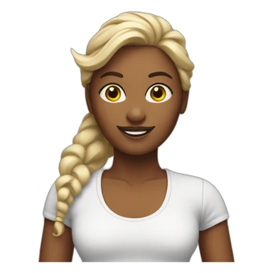 animatrice de zumba à la peau blanche sticker