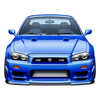 The 1999 Nissan Skyline GT-R R34 is the car used in the movie 2 Fast 2 Furious.   sticker