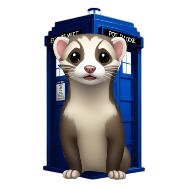 ferret tardis sticker