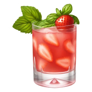 strawberry basil cocktail sticker