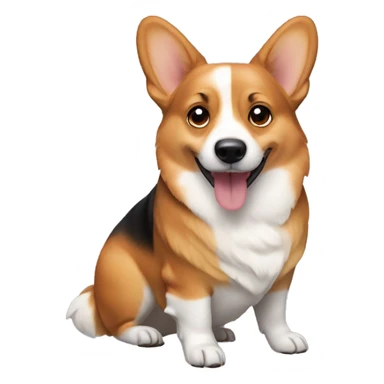 Corgi with a man and woman  sticker