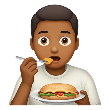 Someone eating  sticker