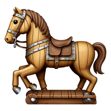 wooden horse trojan sticker