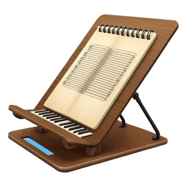 music notebook stand sticker