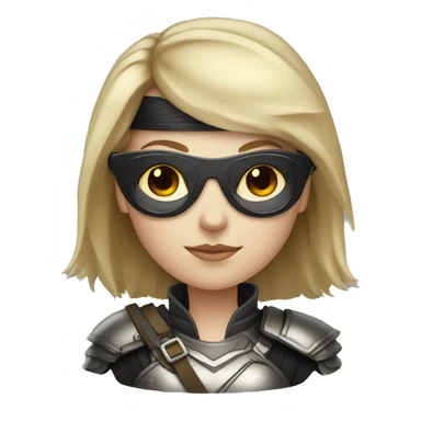 Pale-skinned Girl warrior with dark sunglasses sticker