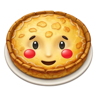 emoji of a Swiss rösti, round, golden and crispy WITHOUT FACE sticker