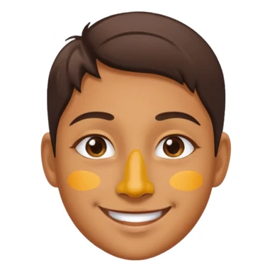 Paint on only nose, half body, ellipse shape face. sticker