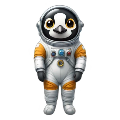 Pinguin As an Astronaut sticker