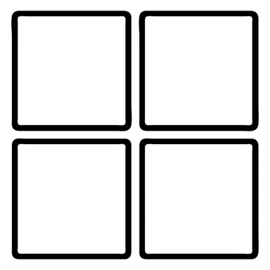 Microsoft logo, four colored squares red green blue yellow, minimal outlined icon style sticker