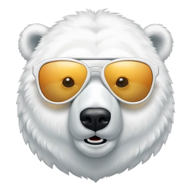 polar bear with sunglasses sticker