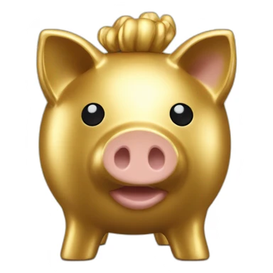 goldenned piggy bank sticker