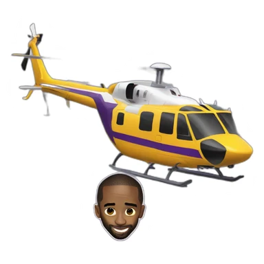 kobe Bryant under a helicopter sticker
