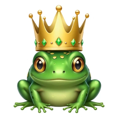 Frog with a crown sticker
