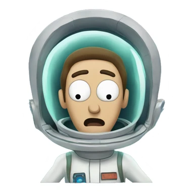 Rick and Morty in spaceship  sticker