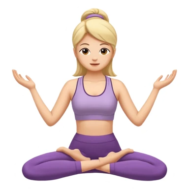 woman doing yoga sticker