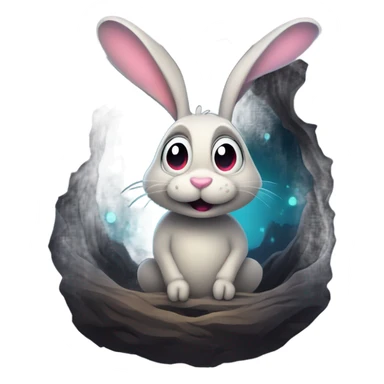 down the rabbit hole sticker