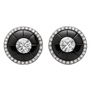 Black Chanel earrings diamond  sticker