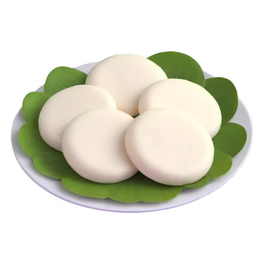 fluffy white idli South Indian rice cake sticker