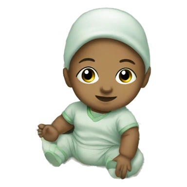 Baby with dollar bills around it sticker