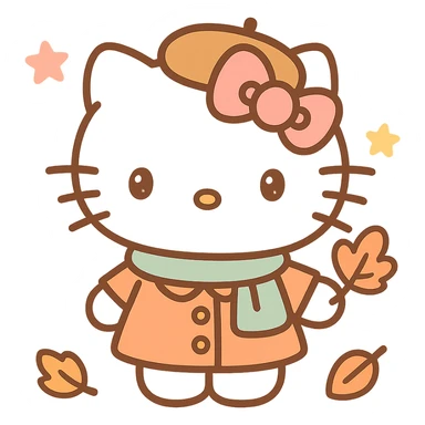 Hello Kitty Autumn Style sticker