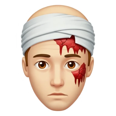 Mann mit Wunde am Kopf sticker