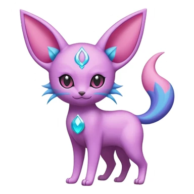 Espeon-Mew-Amaura-Delcatty-Pachirisu-fusion sticker