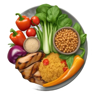 healthy plate of food sticker