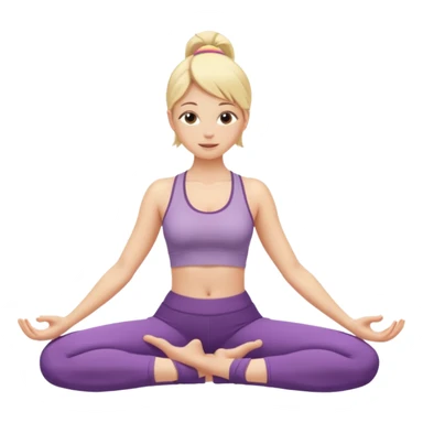 blonde girl doing yoga sticker