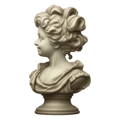 vintage highly detailed rococo statue sticker
