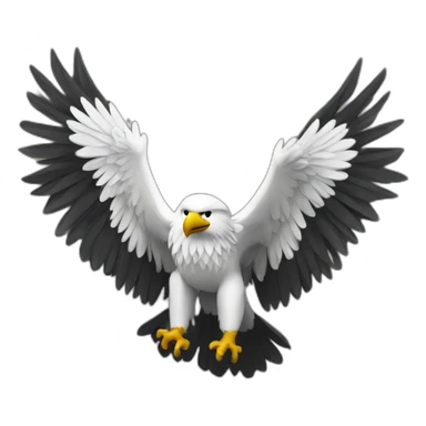 aigle sur une montagne sticker