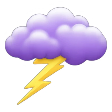 cloud with purple lightning sticker