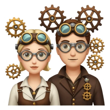 Steampunk Inventors sticker