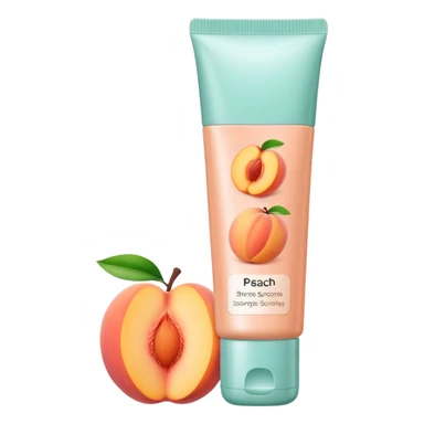 peach skincare tube sticker