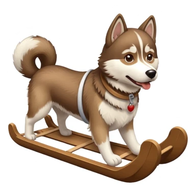 sled drives by dog sticker