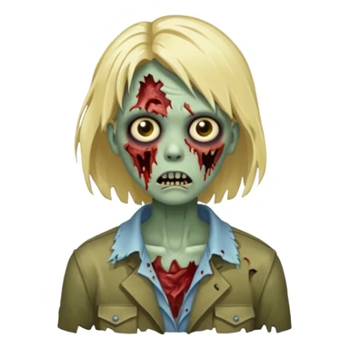 blonde zombie sticker