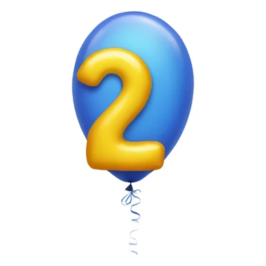Number 25 balloon sticker