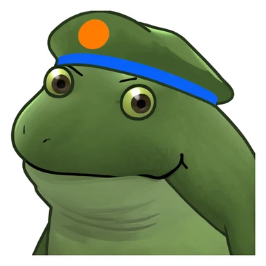 bufo with orange cap sticker
