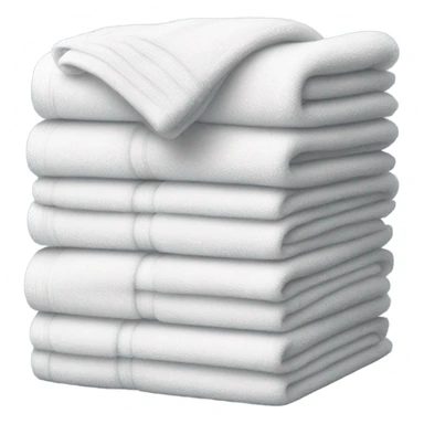 a stack of snow-white towels sticker