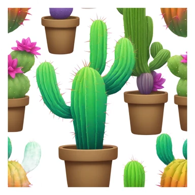 Rainbow cactus ￼ sticker