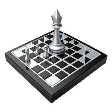 3d chessboard with arrow sticker
