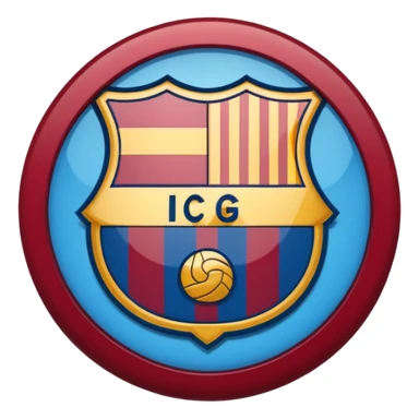Barcelona logo emoji simple  sticker
