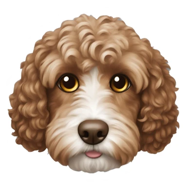 Cavaoodle dog with brown hair  sticker