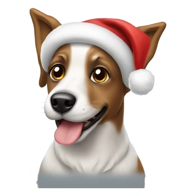 Christmas dog sticker