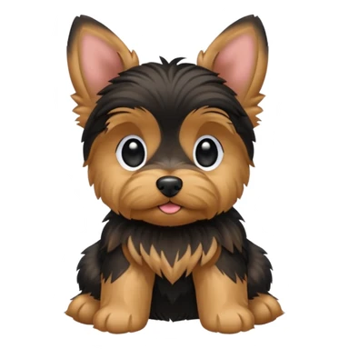 Floppy eared Yorkie puppy sticker