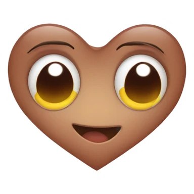 heart with kawaii eyes sticker